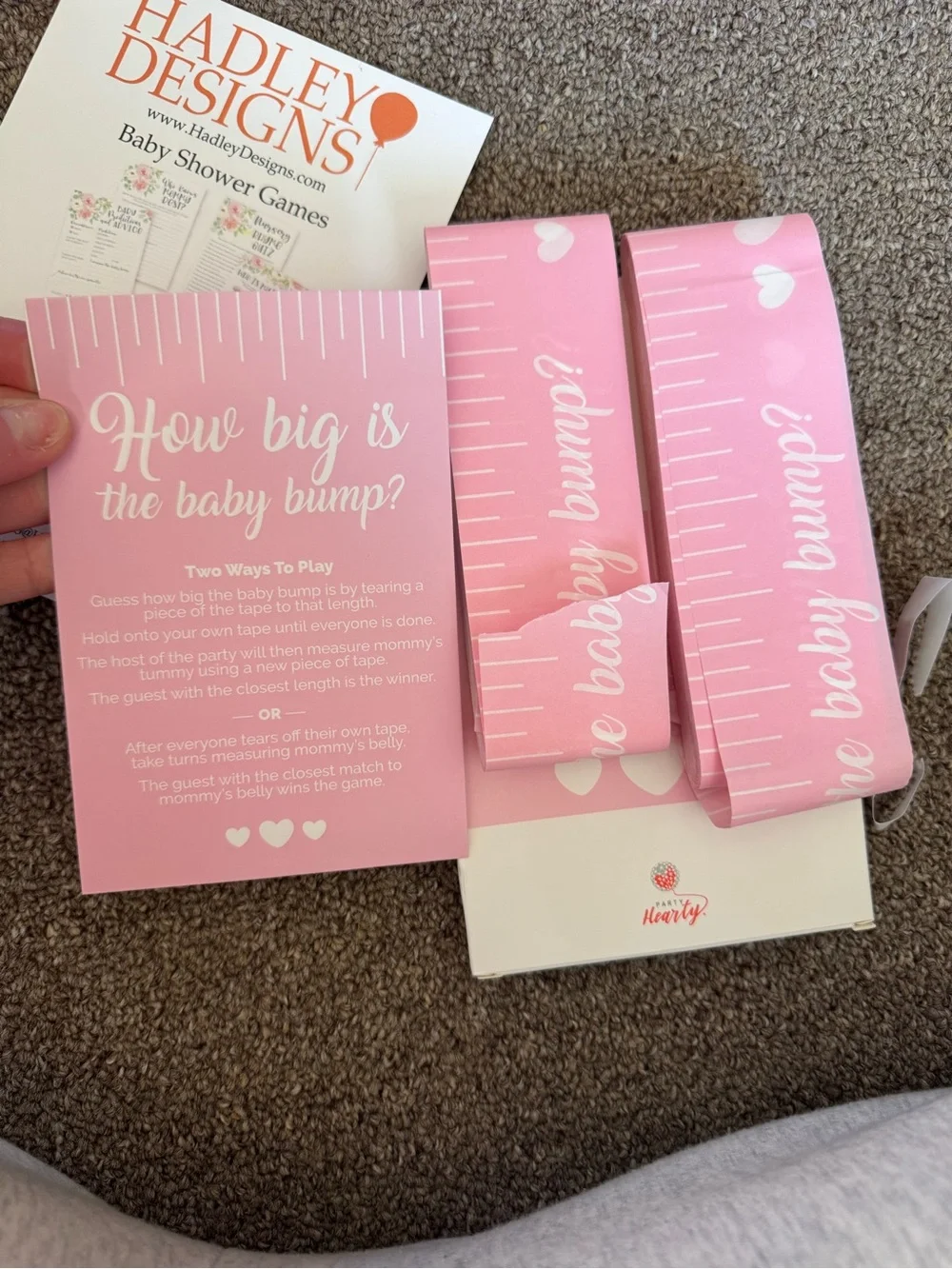 Pink Baby Shower Game Pack by Hadley Designs